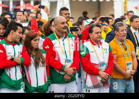 Atleti della delegazione messicana ai Giochi panamericani di Toronto 2015, Toronto, Canada Foto Stock