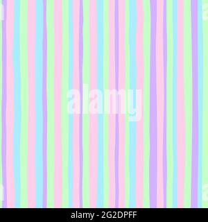 Astratto colorato doodle strisce sfondo modello. Disegnate a mano con linee orizzontali. Modello di colori pastello. Semplice sfondo pasquale Illustrazione Vettoriale