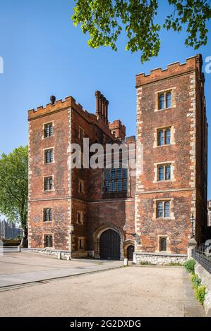 Lambeth Palace a Lambeth, sulla South Bank di Londra, Londra, Regno Unito Foto Stock