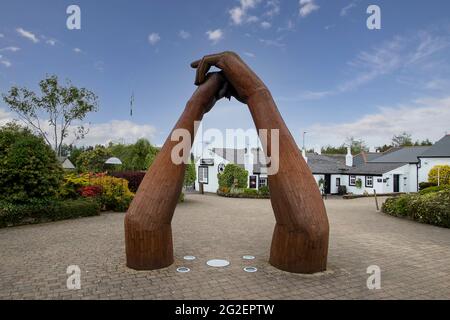 Il famoso Old Blacksmith Shop a Gretna Green, Scozia, Regno Unito Foto Stock