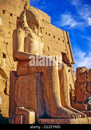 Tempio di Karnak, Pylon numero otto, Egitto Foto Stock