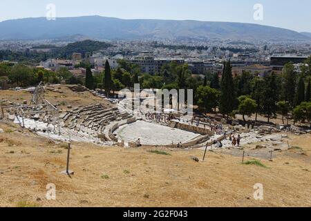 Teatro di Dioniso Eleuthereo - Acropoli di Atene - Atene Grecia Foto Stock