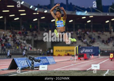 Larissa Iapichino (ITA) Salto a lungo delle donne durante la Wanda Diamond League 2021 - Gala d'oro Pietro Mennea, Atletica - Foto .LiveMedia/Lisa Guglielmi Foto Stock