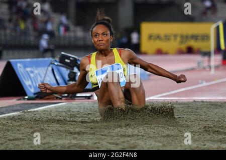 Larissa Iapichino (ITA) Salto a lungo delle donne durante la Wanda Diamond League 2021 - Gala d'oro Pietro Mennea, Atletica - Foto .LiveMedia/Lisa Guglielmi Foto Stock