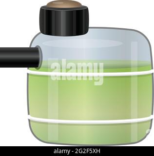 Icona del vaso liquido dell'automobile, stile del cartone animato Illustrazione Vettoriale