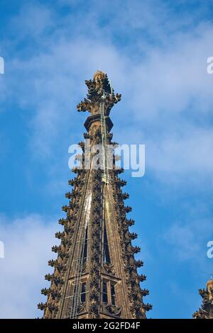 Scala che conduce alla guglia gotica della Torre Sud della Cattedrale di Colonia Foto Stock