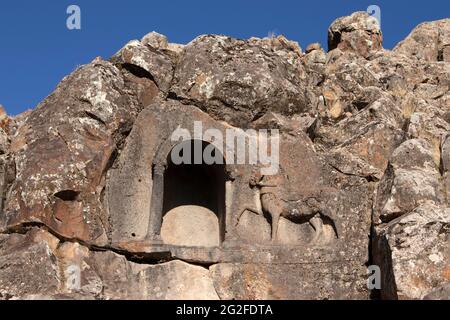 Re Tomba Turchia. Monumento Hittite. Beysehir Turchia. Foto Stock