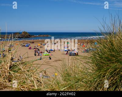 Summerleaze Beach, Bude, Cornwall, Regno Unito Foto Stock