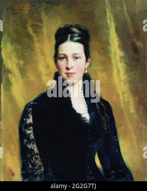 Constantin Egorovitch Makovski - Ritratto femminile 6 1883 Foto Stock