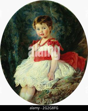 Constantin Egorovitch Makovski - Ritratto ragazza 2 1877 Foto Stock