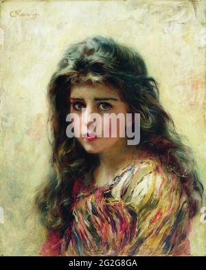 Constantin Egorovitch Makovski - Ritratto ragazza 1 Foto Stock