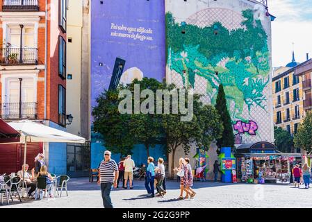 La Puerta Cerrada, Puerta Cerrada, si trova nel quartiere la Latina del centro storico della città spagnola di Madrid. Il complesso Foto Stock