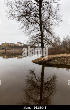 Europa, Polonia, Voivodato Masovian, fiume Bug - Buzyska Foto Stock