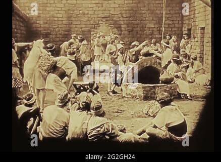 Vintage ancora della vita antica di Babilonia dal film dei primi anni del 1900 Intollerance Foto Stock