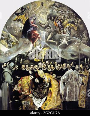 Domínikos Theotokópoulos - El Greco - sepoltura Conte Orgaz 1587 Foto Stock