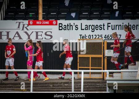 Bath, Inghilterra. 18 ottobre 2020. Barclays fa Womens Super League match tra Bristol City Women e Birmingham City Women. Foto Stock