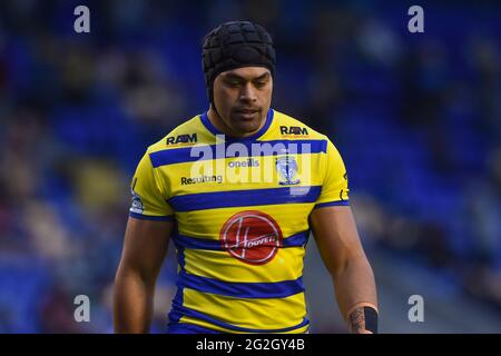 Warrington, Regno Unito. 11 Giugno 2021. Sitaleki Akauola (20) di Warrington Wolves durante la partita a Warrington, Regno Unito, il 11/06/2021. (Foto di Richard Long/News Images/Sipa USA) Credit: Sipa USA/Alamy Live News Foto Stock