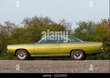 Plymouth Road Runner, costruito nel 1968, muscle car, oldtimer, classico Foto Stock