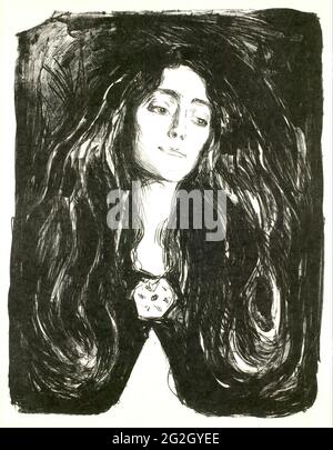 Edvard Munch - la spilla. Eva Mudocci Foto Stock