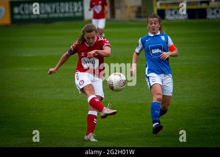 Bath, Inghilterra. 18 ottobre 2020. Barclays fa Womens Super League match tra Bristol City Women e Birmingham City Women. Foto Stock