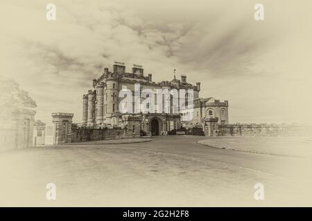 Scozia. Castello di Culzean dal cortile principale Foto Stock