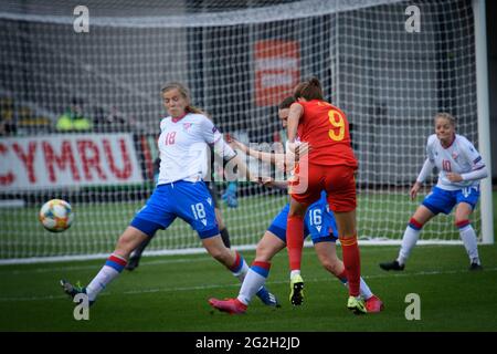 Newport, Galles. 22 ottobre 2020. UEFA Womens Euro 2022 qualificante Gruppo C partita tra donne del Galles e donne delle Isole Faroe Foto Stock