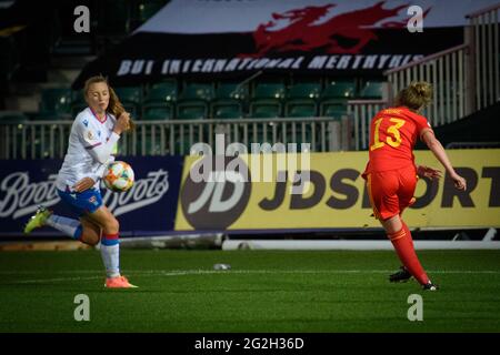 Newport, Galles. 22 ottobre 2020. UEFA Womens Euro 2022 qualificante Gruppo C partita tra donne del Galles e donne delle Isole Faroe Foto Stock