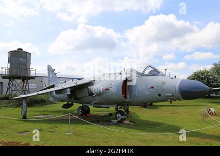 BAE Sea Harrier fa.2 (1980), Midland Air Museum, Coventry Airport, Baginton, Warwickshire, Inghilterra, Gran Bretagna, Regno Unito, Europa Foto Stock