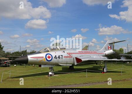 McDonnell Voodoo TF-101B (1954), Midland Air Museum, Coventry Airport, Baginton, Warwickshire, Inghilterra, Gran Bretagna, Regno Unito, Europa Foto Stock