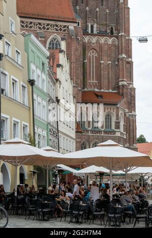 Città vecchia con San Martino, Landshut, bassa Baviera, Baviera, Germania Foto Stock