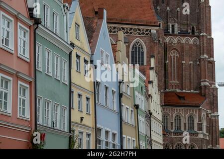 Città vecchia con San Martino, Landshut, bassa Baviera, Baviera, Germania Foto Stock