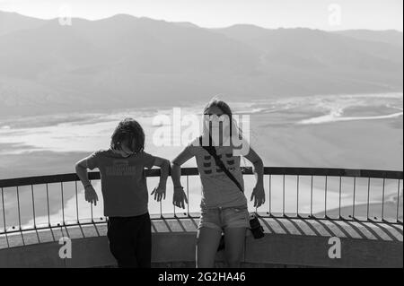 Spettacolare punto di vista da Dante's View nel Death Valley National Park, California, USA Foto Stock