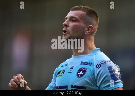 Warrington, Regno Unito. 11 Giugno 2021. Max Jowitt (1) di Wakefield Trinity durante la partita a Warrington, Regno Unito, il 11/06/2021. (Foto di Richard Long/News Images/Sipa USA) Credit: Sipa USA/Alamy Live News Foto Stock