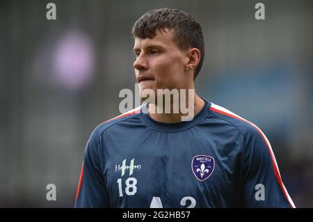 Warrington, Regno Unito. 11 Giugno 2021. Innes Senior (18) di Wakefield Trinity durante la partita a Warrington, Regno Unito, il 11/06/2021. (Foto di Richard Long/News Images/Sipa USA) Credit: Sipa USA/Alamy Live News Foto Stock