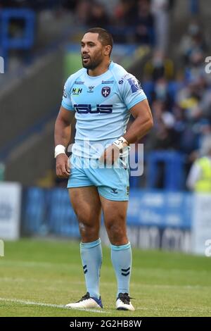 Warrington, Regno Unito. 11 Giugno 2021. Bill Tupou (3) di Wakefield Trinity durante la partita a Warrington, Regno Unito, il 11/06/2021. (Foto di Richard Long/News Images/Sipa USA) Credit: Sipa USA/Alamy Live News Foto Stock