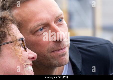 Coldplay a Whitby Abbey per radio 1 Big Weekend 2021 Foto Stock