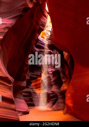 Antelope Canyon Navajo Tribal Park, Page, Arizona, Stati Uniti Foto Stock