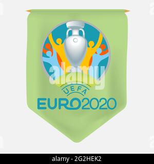 Set di logo DEL Campionato europeo UEFA EURO 2020. Illustrazione Vettoriale