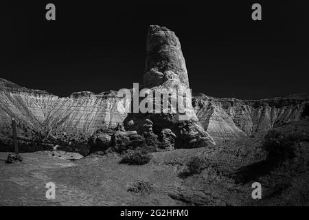 Escursione attraverso l'Angel's Palace Trail nel Kodakchrome Basin state Park, Utah, USA. Foto Stock