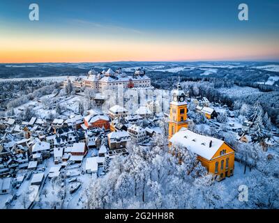 Castello di Augustusburg in inverno Foto Stock