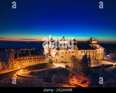 Castello di Augustusburg in inverno Foto Stock