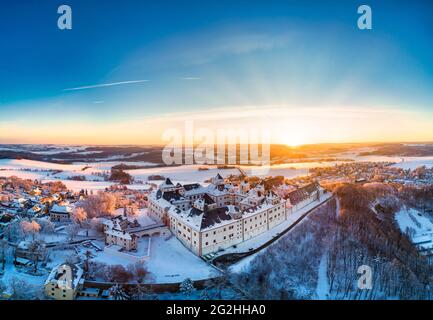 Castello di Augustusburg in inverno Foto Stock