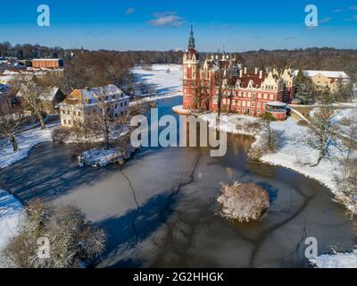 Il nuovo castello nel Muskauer Park Foto Stock