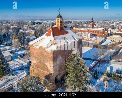 Vecchia fortezza torre Peitz Foto Stock