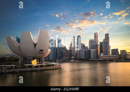 10 agosto 2018: artscience, un museo all'interno del resort integrato di Marina Bay Sands nella zona centrale di Singapore, è stato aperto il 17 febbraio 2011 AN Foto Stock