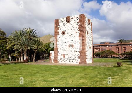 Torre della Fortezza del Conde, San Sebastian, la Gomera, Isole Canarie, Spagna, Europa Foto Stock