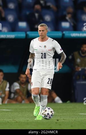 Roma, Italia. 11 Giugno 2021. Federico Bernardeschi (Italia) durante la partita UEFA 'Campionato europeo 2020' tra Turchia 0-3 Italia allo Stadio Olimpico il 11 giugno 2021 a Roma. Credit: Maurizio Borsari/AFLO/Alamy Live News Foto Stock