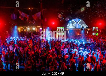 Festival di musica alternativa -Wilde Möhre- a Brandeburgo Foto Stock