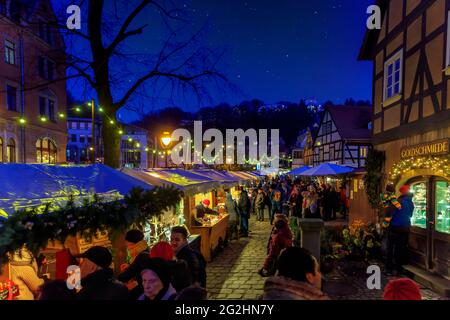 Mercatino di Natale Dresda-Loschwitz Foto Stock