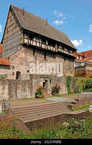 Zehntscheuer / Zehntscheune, città vecchia, Gernsbach, Baden-Wuerttemberg, Germania Foto Stock